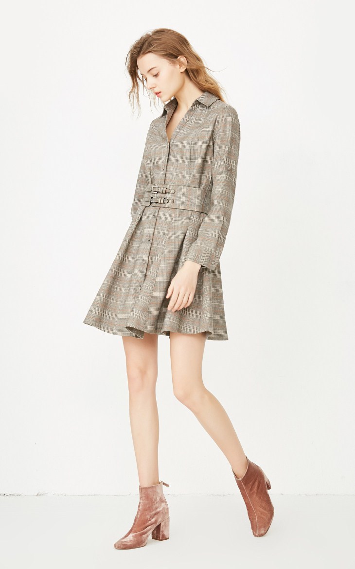 春日里的第一条连衣裙,琪琪推荐春日花朵褶皱连衣裙