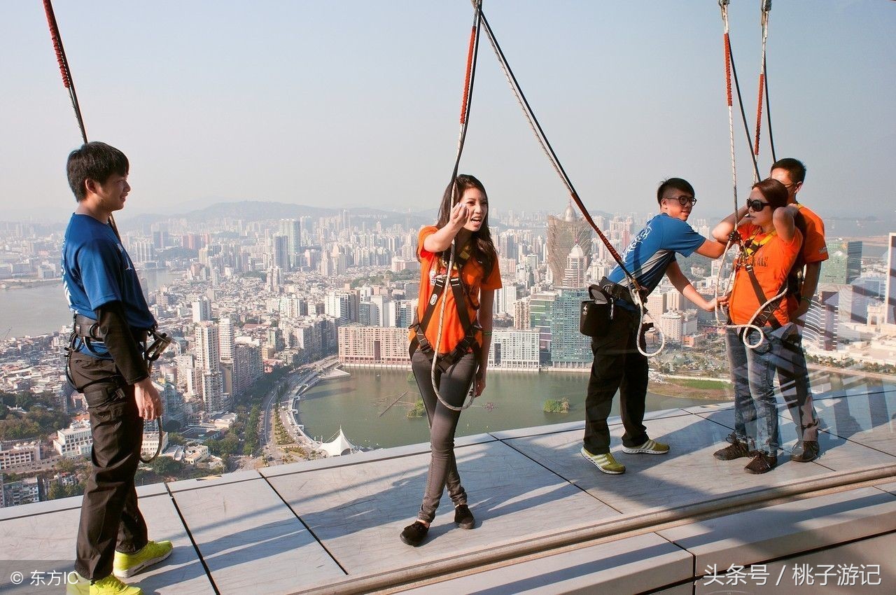 233米的澳门塔蹦极跳你有勇气吗,澳门塔323米世界第一蹦极跳