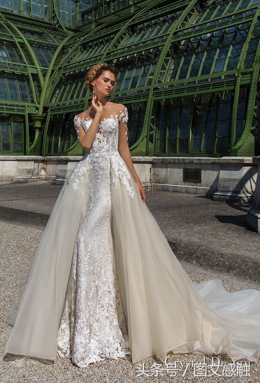 白银婚纱礼服设计,玫瑰婚纱礼服设计