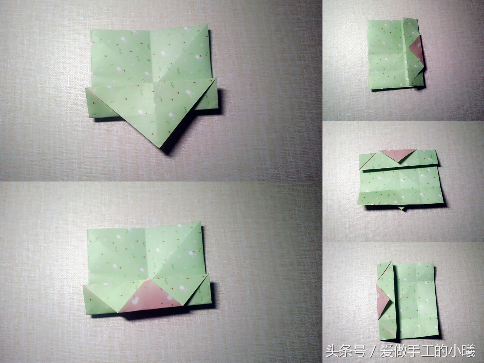 超简单超好看的简单小收纳盒,用纸做像猫脸的五格收纳盒