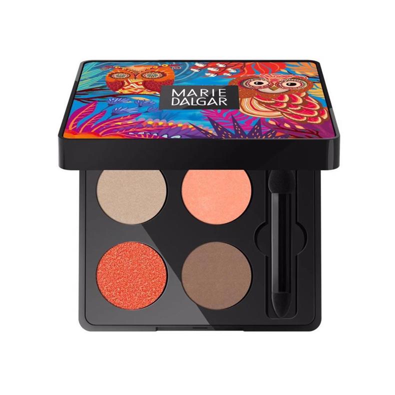 黄皮实用便携眼影盘,四色眼影盘便携一体盘