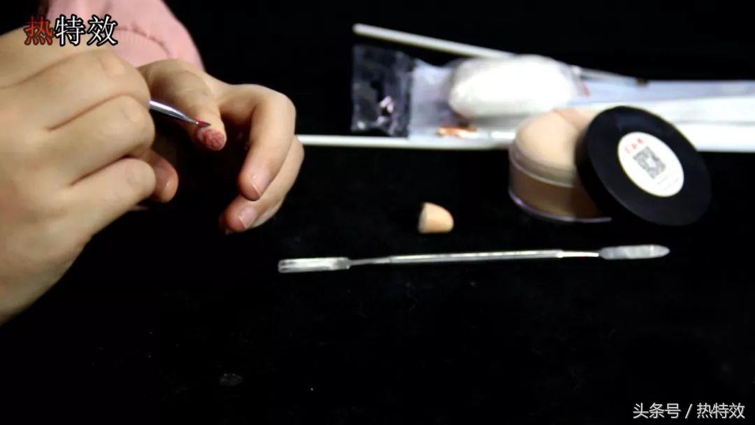 特效化妆之遮盖疤痕,化妆特效逼真