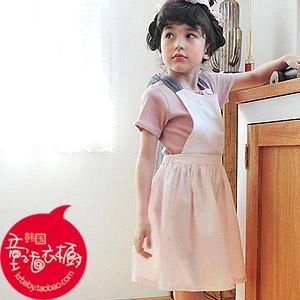 女宝牛仔背带裙亲子装,森系背带裙穿搭宝宝