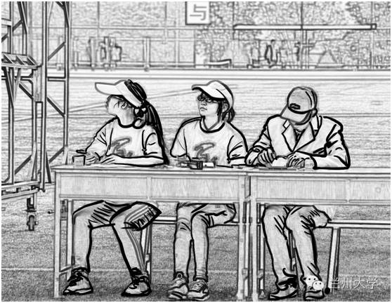 手绘田径比赛动画,校运会简笔画绘画