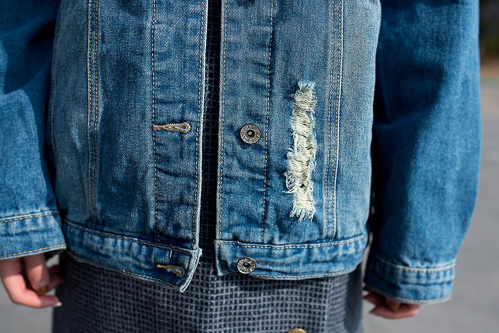 牛仔衣内搭针织衫,加厚加绒女款内搭针织衫牛仔衣