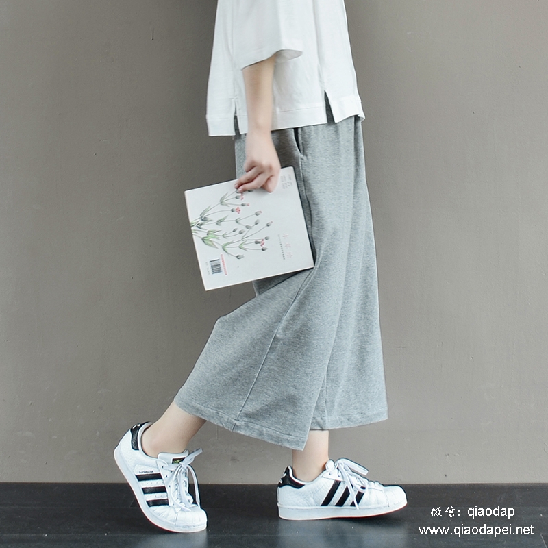 宽松阔腿裤慵懒风推荐,百搭棉麻阔腿裤工装风