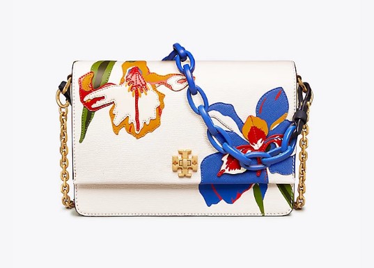 这包可以和春色媲美，印花彩虹条纹包包一定要有一个