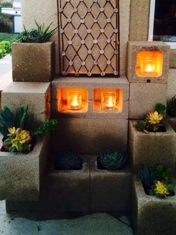 庭院绿植造型砖,水泥绿植造型设计