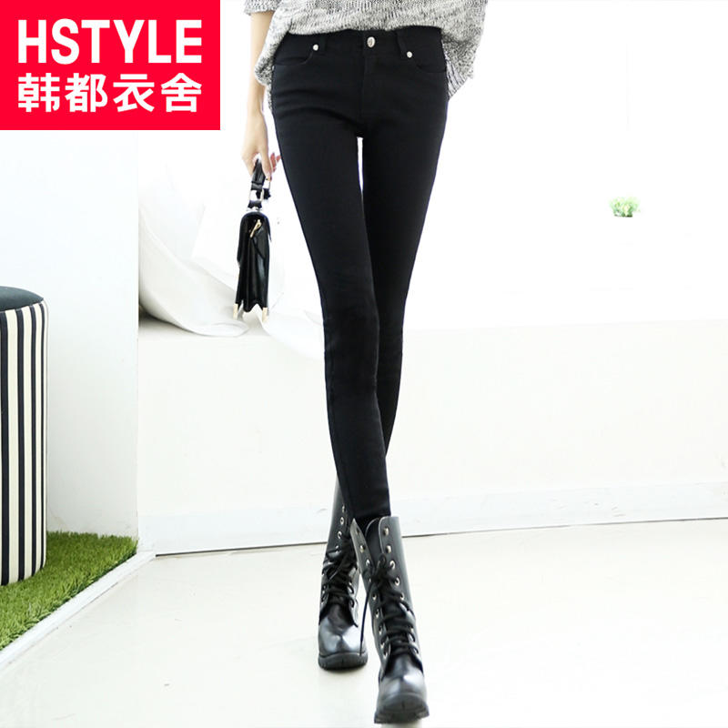 修身显瘦微喇牛仔裤,灰色牛仔裤修身显瘦