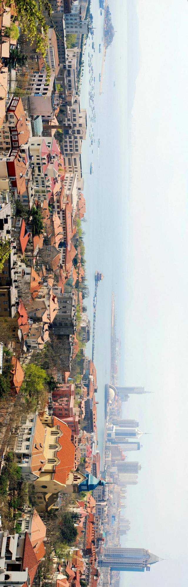 青岛胶州湾大桥全景照片,青岛中山公园全景照片