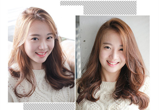 2018烫发中长发型图片圆脸,30-40岁圆脸发型中长卷发