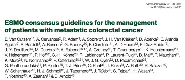 2016ESMOmCRC中文:寡转移患者的局部毁损治疗（包括手术）及处理
