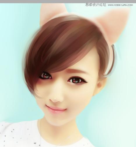 sai手绘教程用ps,ps人像卡通手绘效果