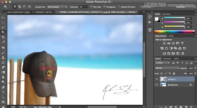 [99]Photoshop把手写字制作成个性的签名水印