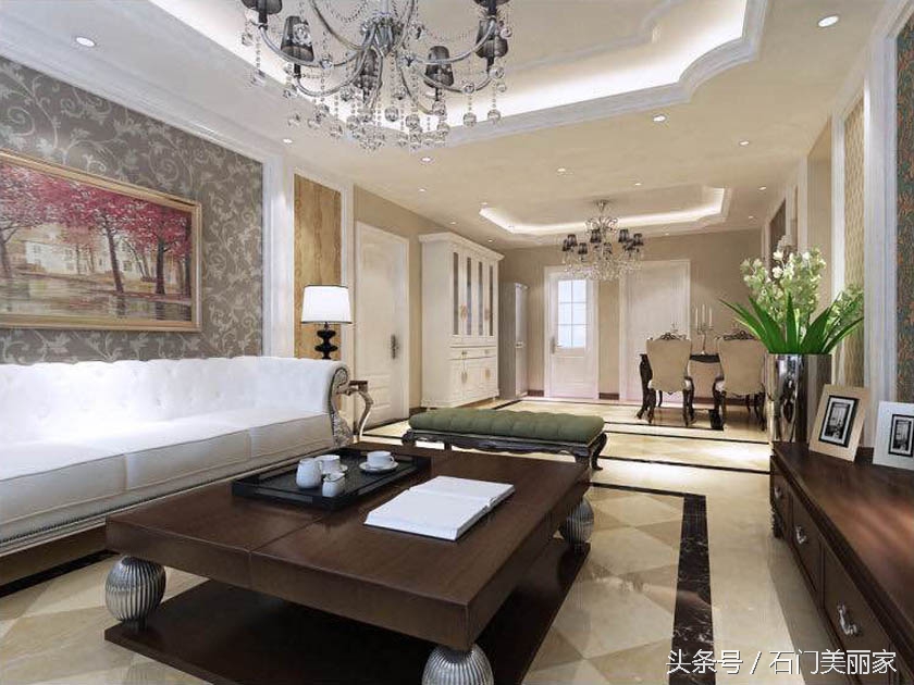 石家庄中基碧域135平米三室两厅两卫一厨简欧风格浪漫雅居