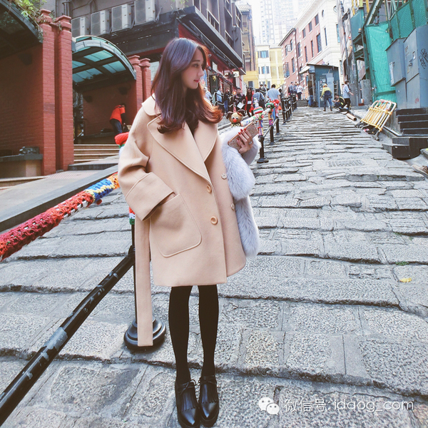 韩系高级感呢子大衣新款小个子,好时髦的韩版呢子大衣来啦