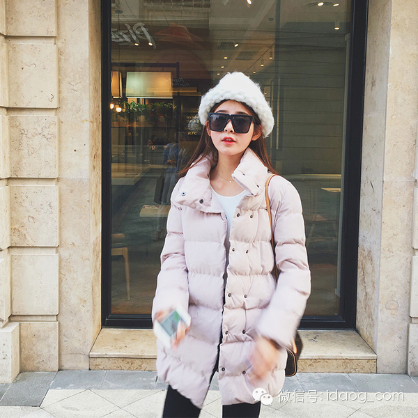 甜美面包服中长款中学生,甜美风羽绒面包服