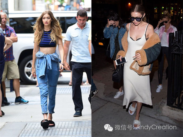 你们平时穿去洗澡的拖鞋，现在可潮了呢～