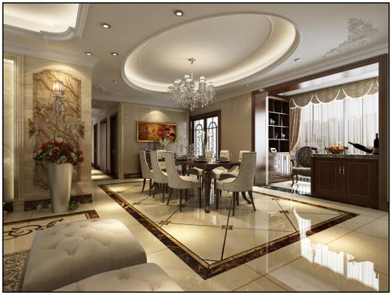 合肥繁华世家雅景苑,合肥别墅装修欧式风格效果图案例