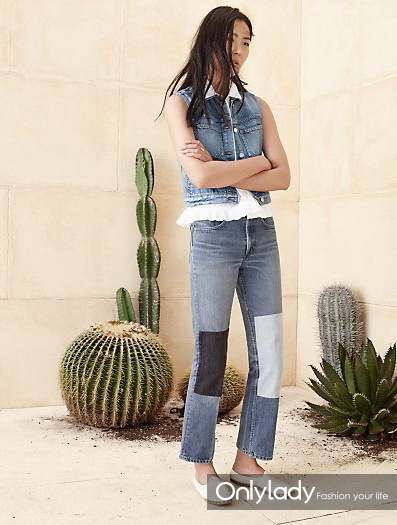 听妈妈的话牛仔,阔腿破洞牛仔裤怎样补破洞