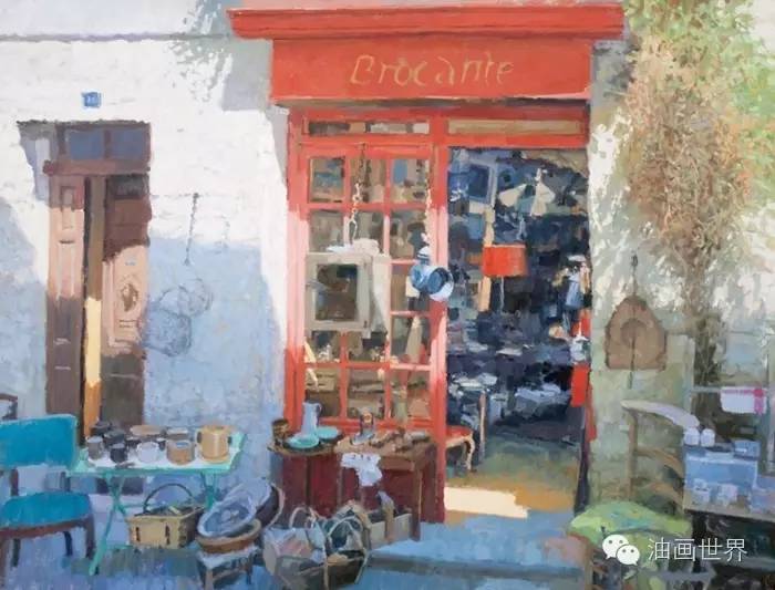 禅意山水意境油画,浓郁诗意的风景油画