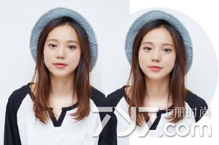 2017韩式中长发中分发型图片,适合圆脸微胖女生中长发韩式卷发