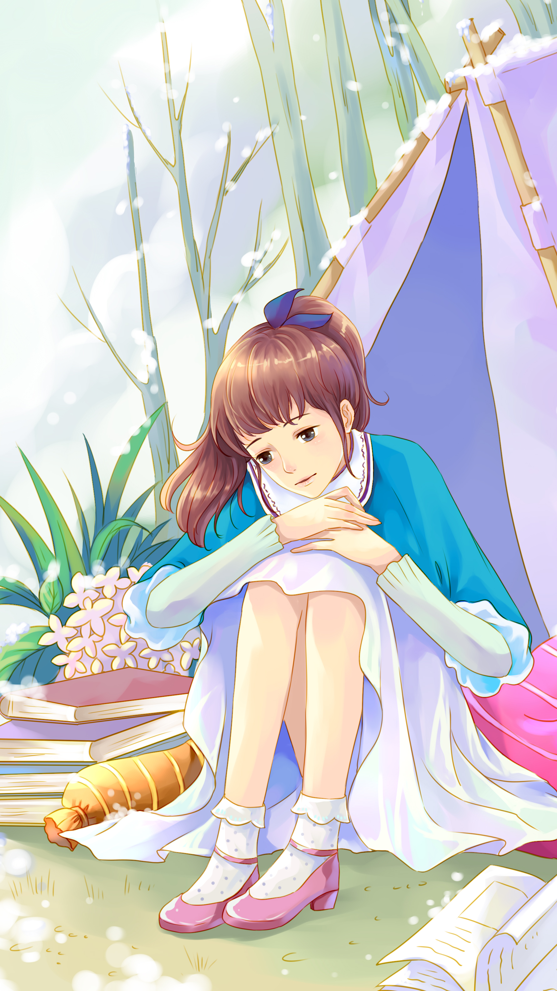 雪橇犬在雪山奔跑,暴风雪中的雪橇犬