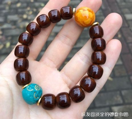 盘玩包浆后变黑的文玩,包浆手串盘玩11毫米