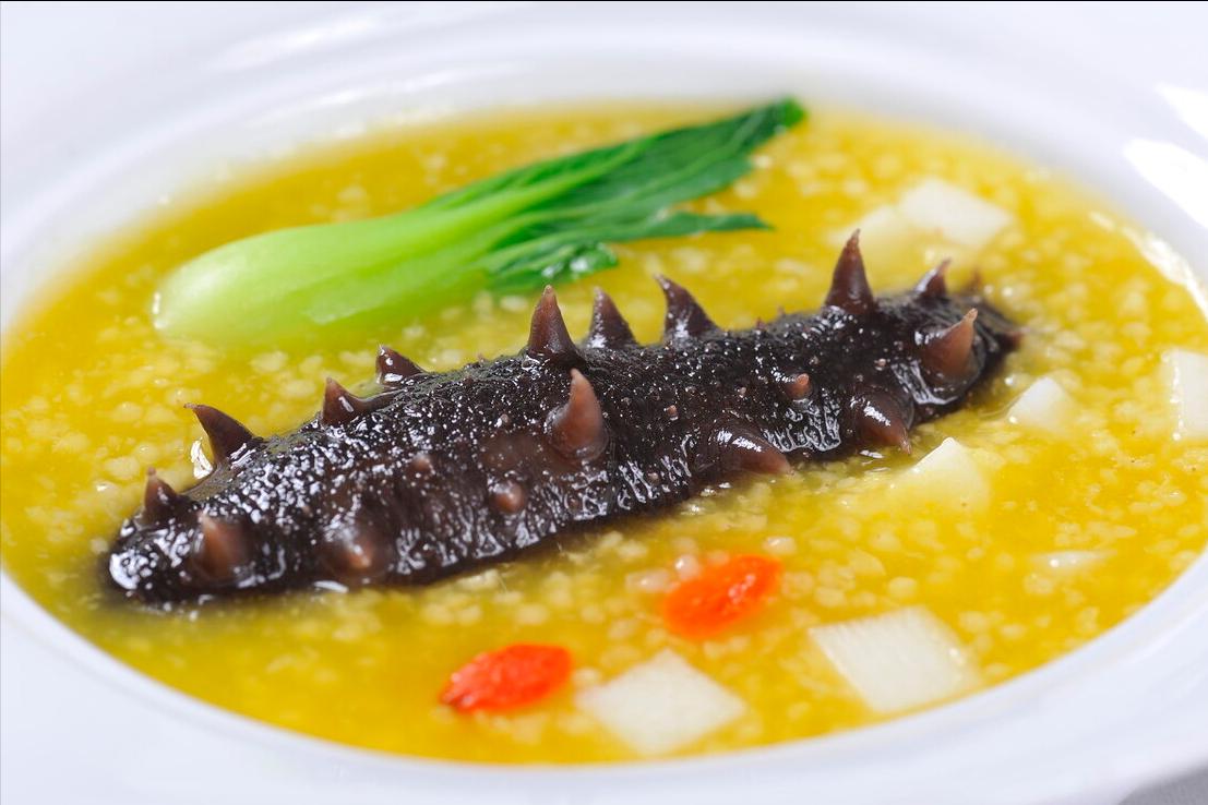 天凉了喝点小米粥,咸香好喝的家庭版海参小米粥