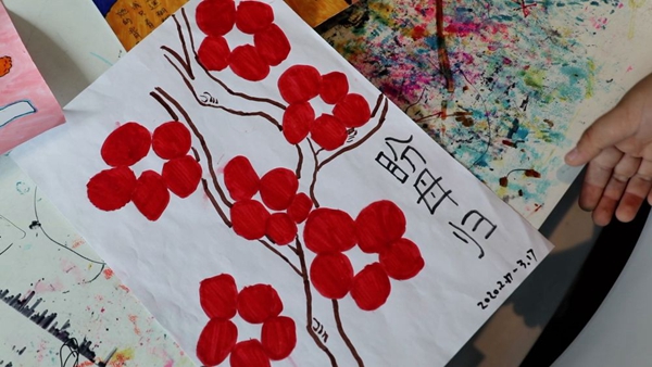 春天的画儿童版一年级下册,童画春天