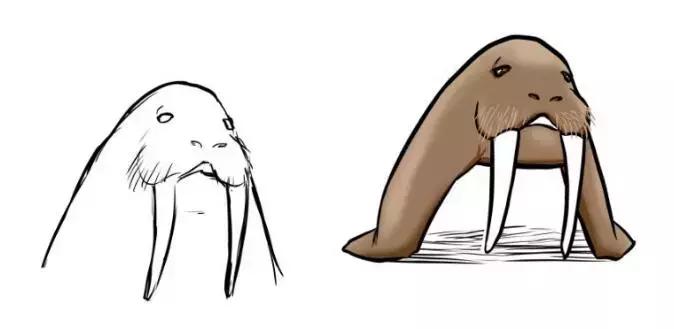 动物园里的大象变成了小企鹅?这位画家会魔法吧