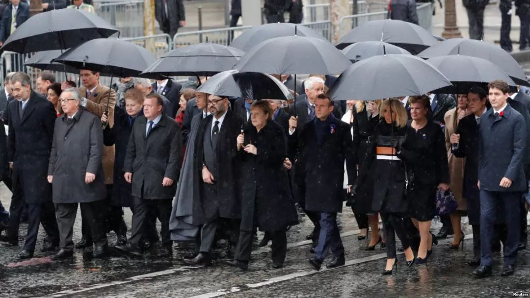 马克龙纪念一战结束百年演讲,马克龙纪念二战胜利视频