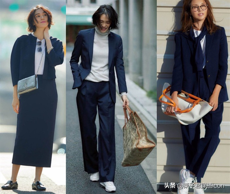 穿搭女新年搭配高级感,藏蓝色外套搭配什么内搭显高级