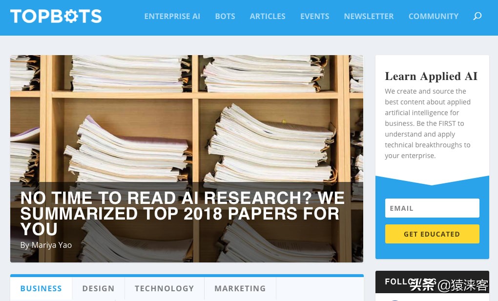 40个必读的AI/机器学习世界顶尖博客