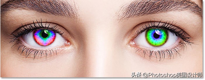 ps怎么制作美瞳花纹,ps如何改美瞳颜色