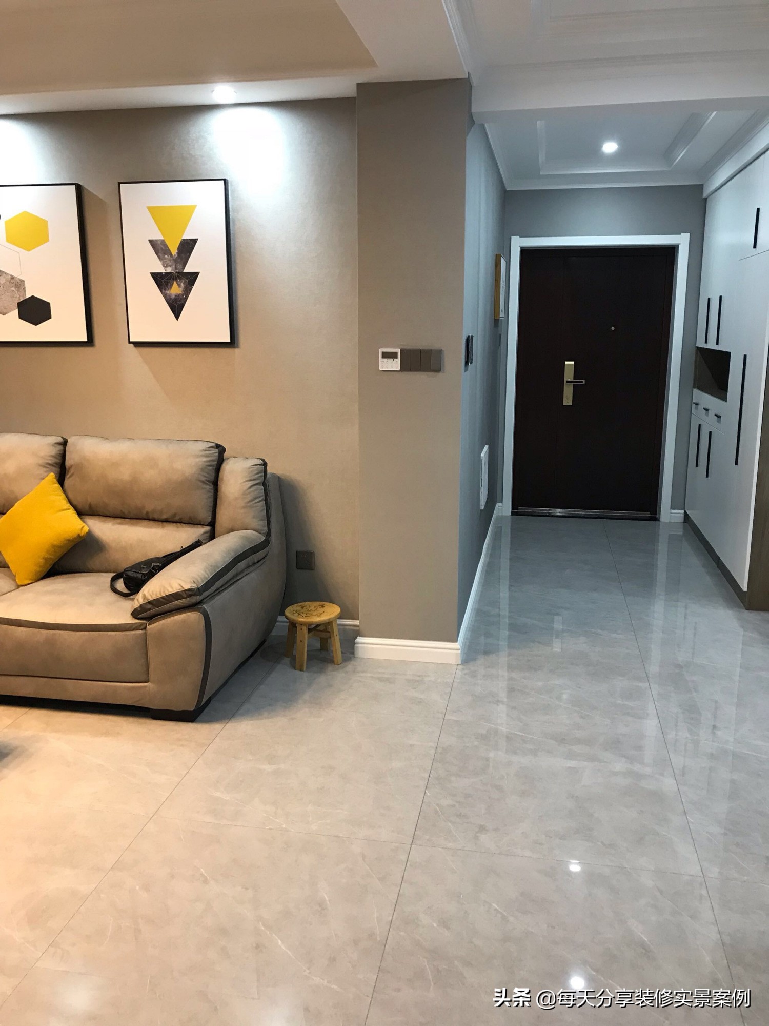 160平方房子装修轻奢鞋柜,160平方南北通透装修进门鞋柜