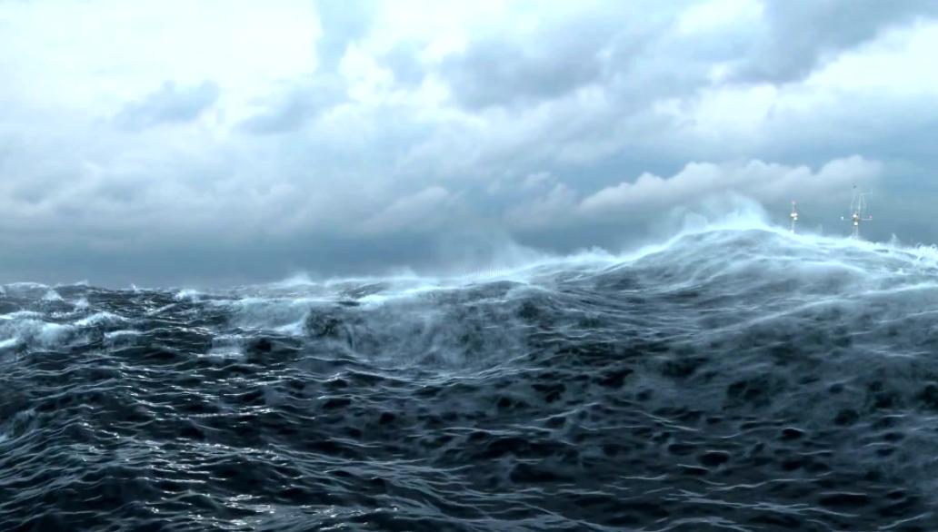 万吨巨轮遭遇飓风沉入太平洋,船体撕裂燃料泄漏!真实纪录片