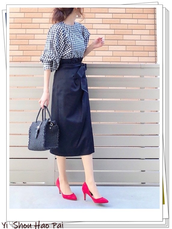 夏季格子衬衫搭配50岁,新款格子衬衫时尚潮流穿搭