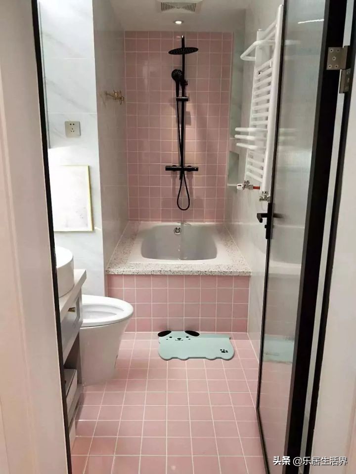 卫生间墙砖和顶最佳颜色效果图,卫生间干湿区墙砖颜色该不该一样