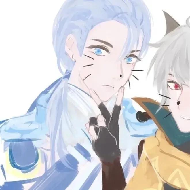 10-13岁女生小学生仙气闺蜜头像,超好看的男生兄弟动漫头像