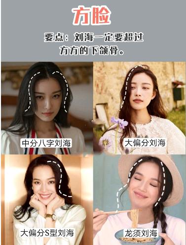 刘海发型推荐各种脸型教程,刘海修饰脸型发型推荐
