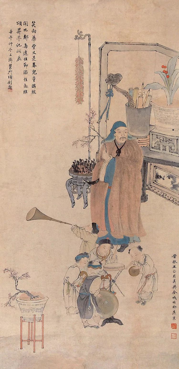 他45岁之前以临摹为主，46岁后创作即达高峰