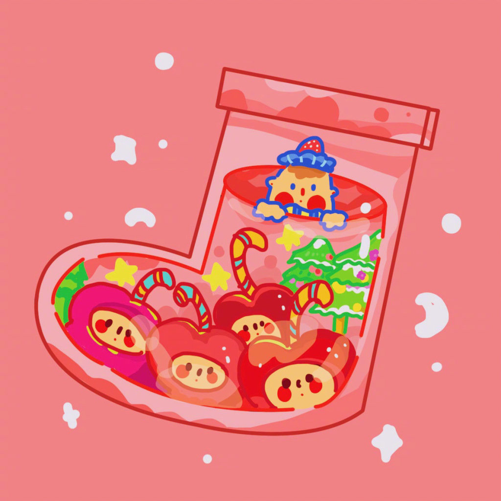 圣诞袜可爱图片,卡通头像袜子