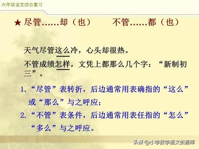 小升初语文词语专项复习讲解,部编版三年级语文上册关联词复习