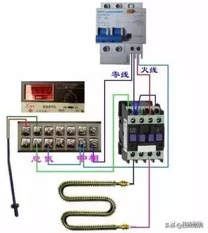 断路器电流互感器电表正确接线法,定时开关交流接触器和电表接线图