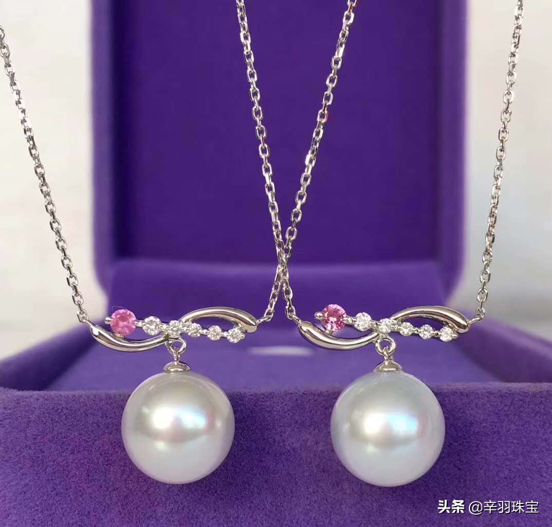 日常戴多少价位的珍珠项链,珍珠项链10-11mm正圆佩戴效果