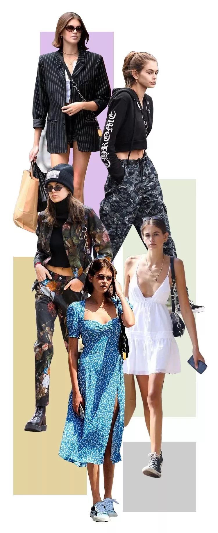 教你100元变身梦幻九头身KaiaGerber