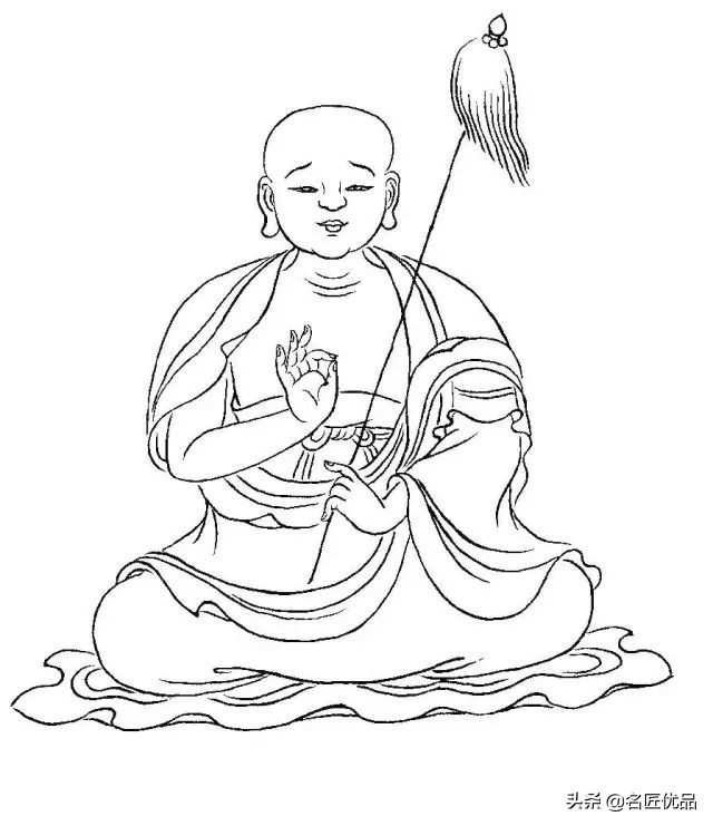 降龙罗汉白描图高清图片,降龙伏虎罗汉图白描