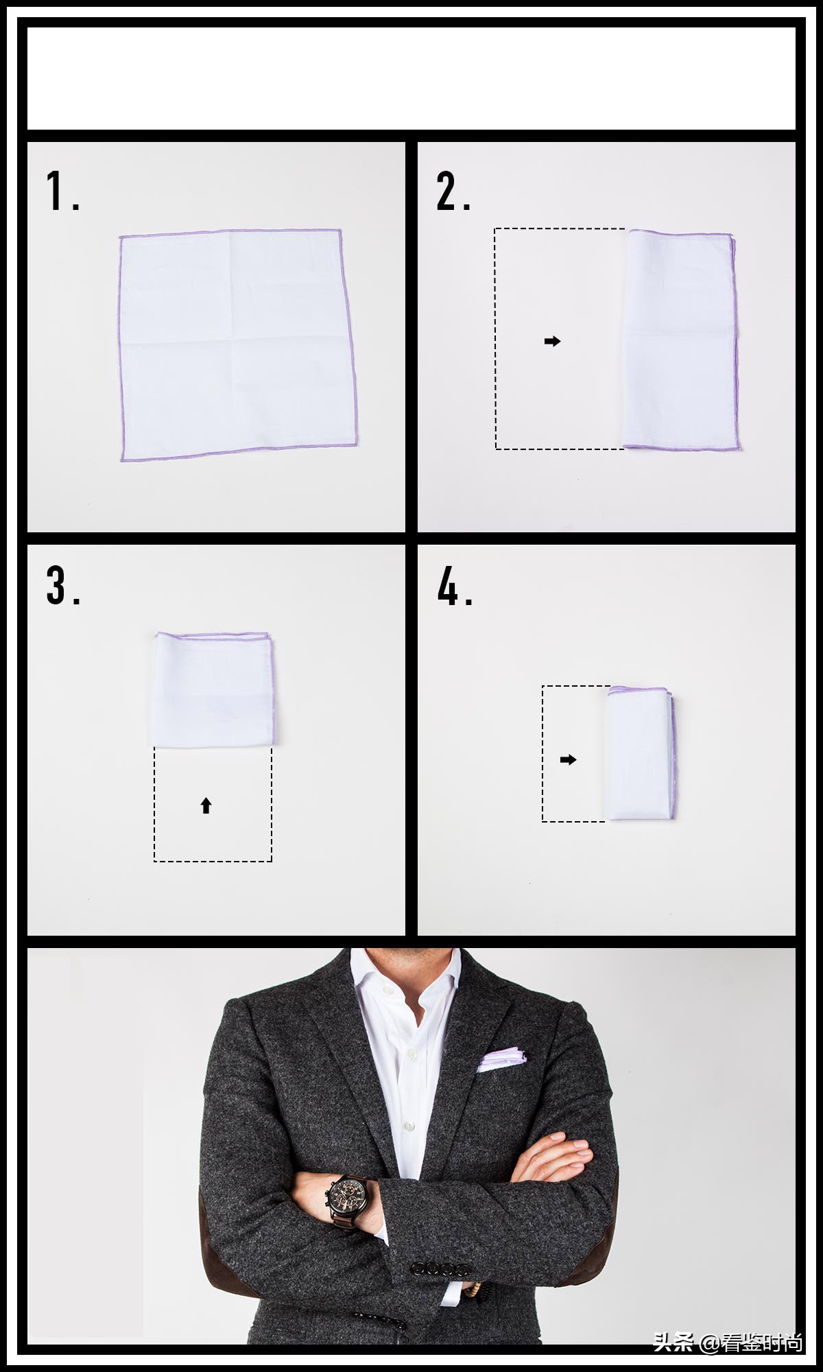 男士口袋方巾,男士小方巾怎么系简单好看