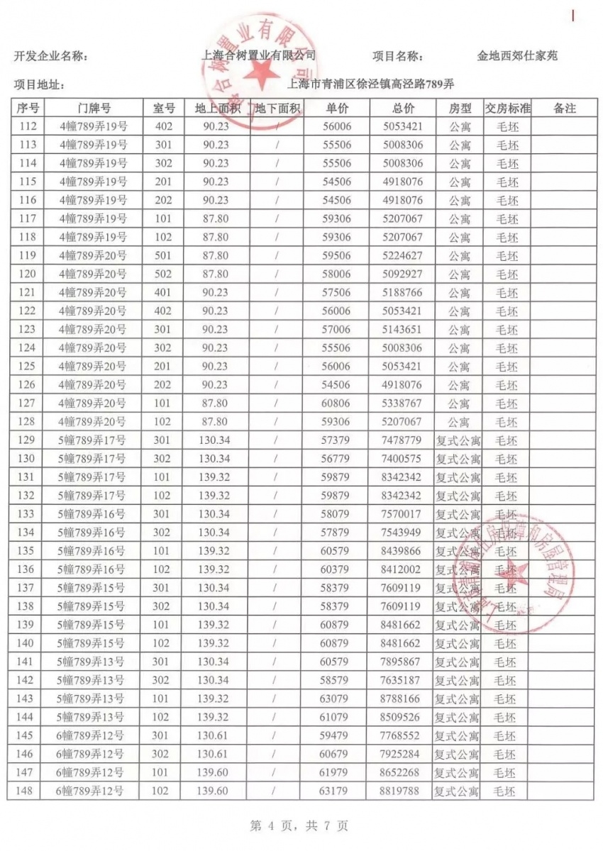 金地虹桥世家价格,金地虹桥世家二手房